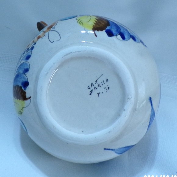 CAT Mexican Pottery Rooster Salso Guacamole Bowl with Ladle Spoon 3668 - Picture 6 of 11